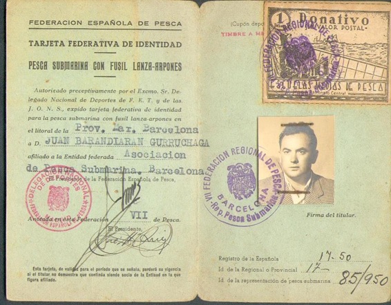 Tarjeta federativa de identidad de pesca submarina